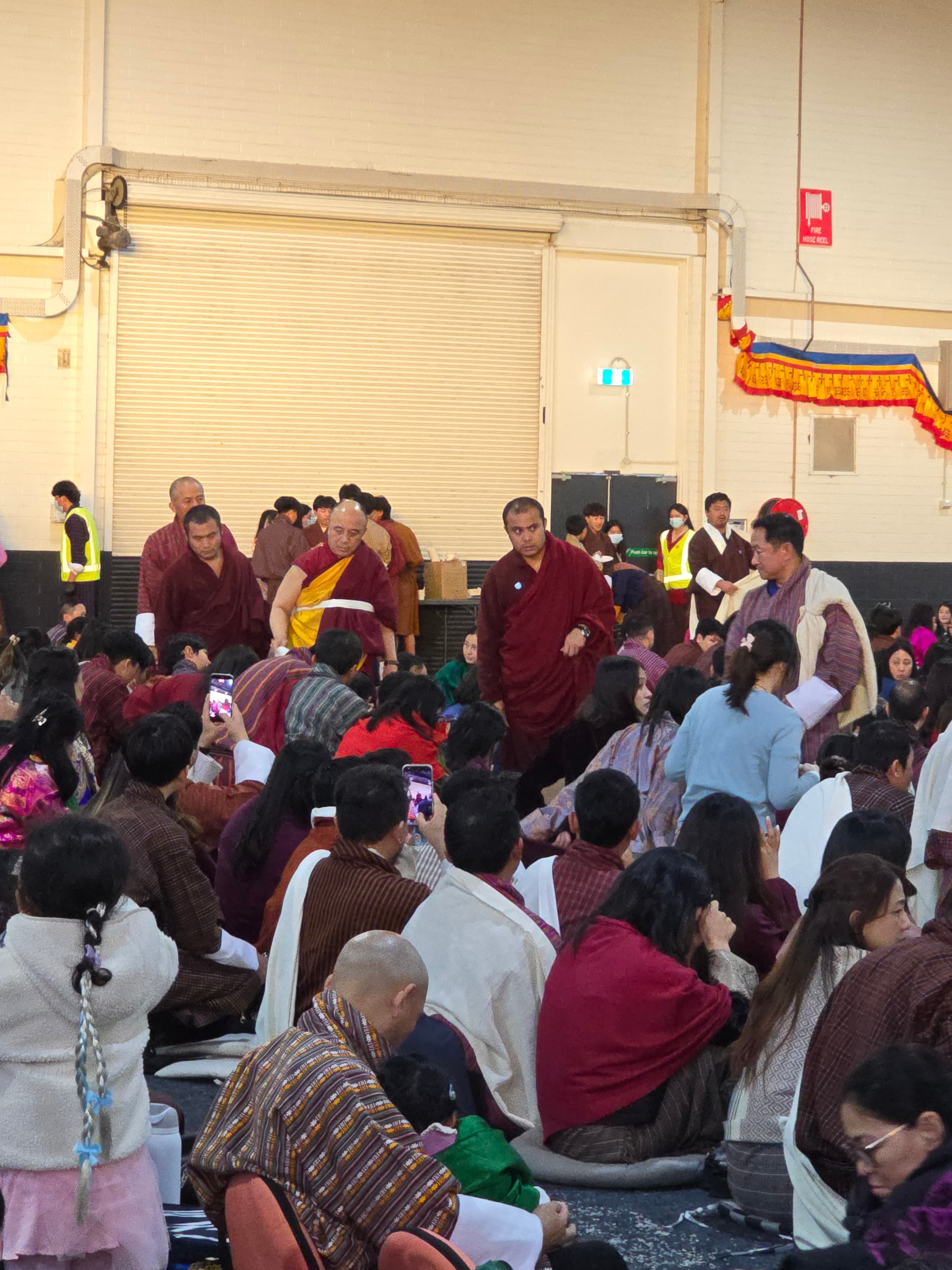 Devotees gathered at Budawang Pavilion during the public Wang programme on the first day