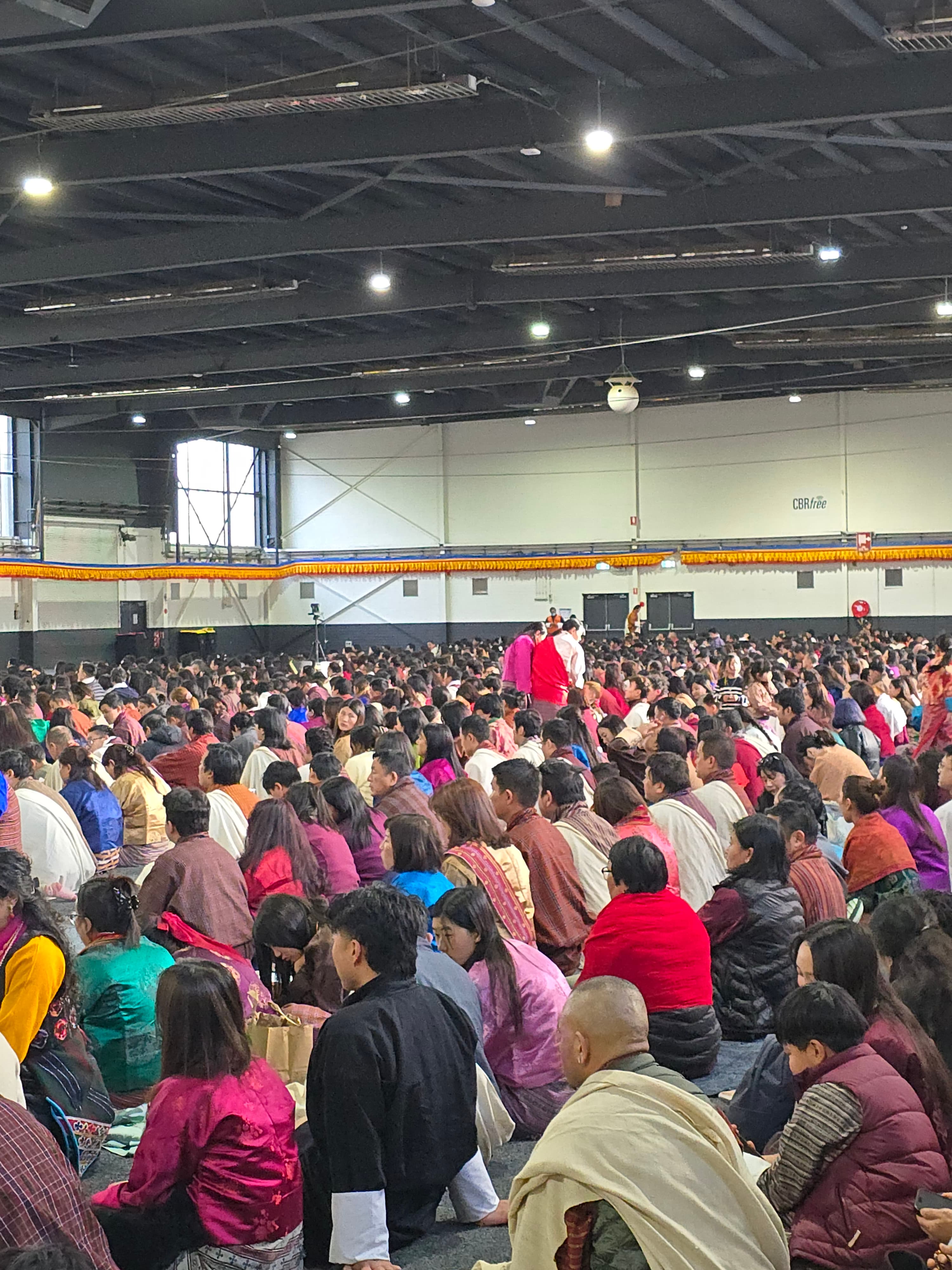 Thousands of devotees gathered to receive empowerments during the two-day programme in Canberra